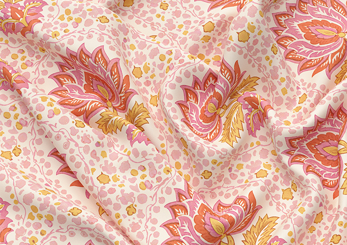 Petal & Block Lotus Blossom, Sunset - Roman Blind - Image 4